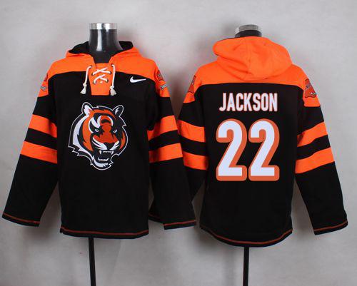 Nike Bengals #22 William Jackson Black Player Pullover NFL Hoodie - Click Image to Close